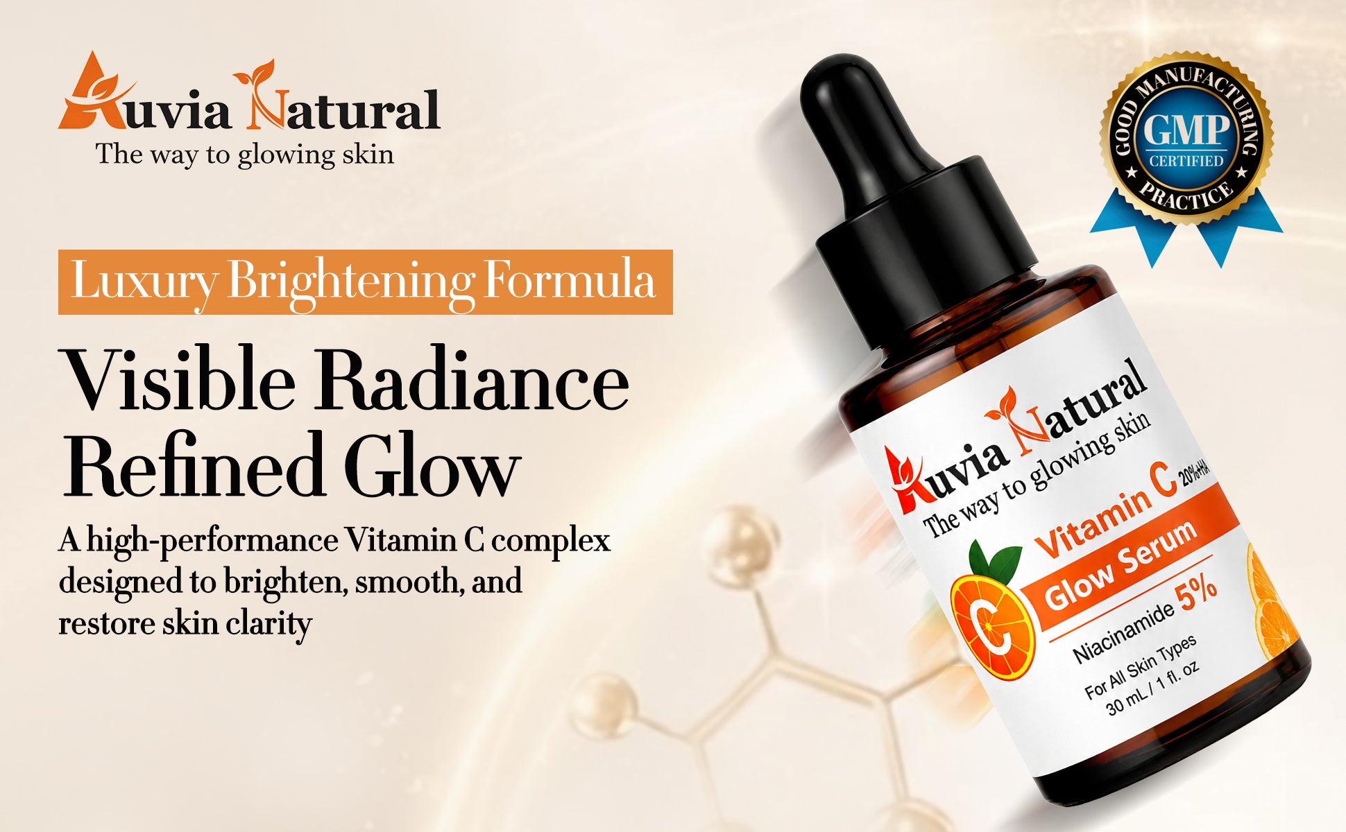 Vitamin C Glow Serum | 20% Vitamin C + Hyaluronic Acid + Niacinamide