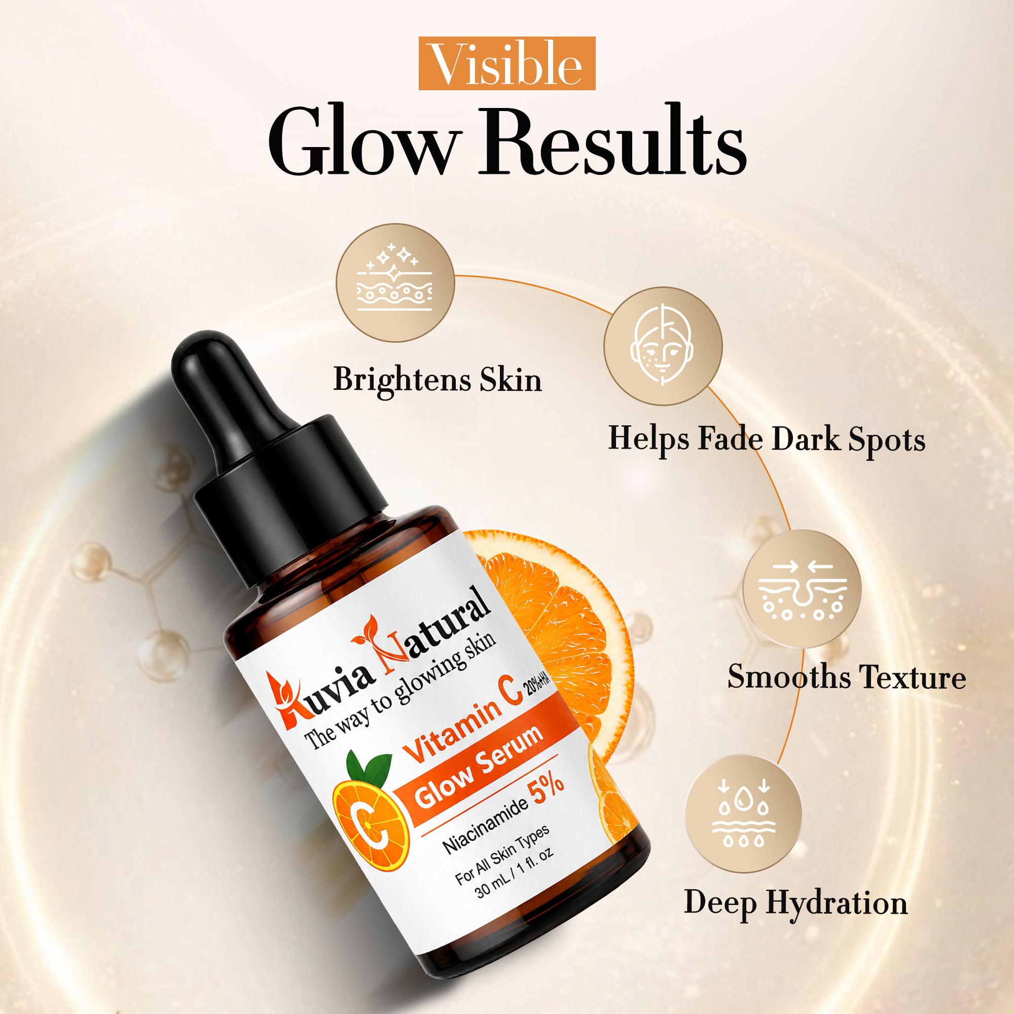 Vitamin C Glow Serum | 20% Vitamin C + Hyaluronic Acid + Niacinamide